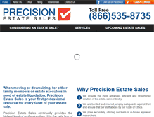 Tablet Screenshot of precisionestatesales.com